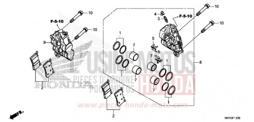 ETRIER DE FREIN AVANT (CBR1000ST) CBR1000STN de 2022